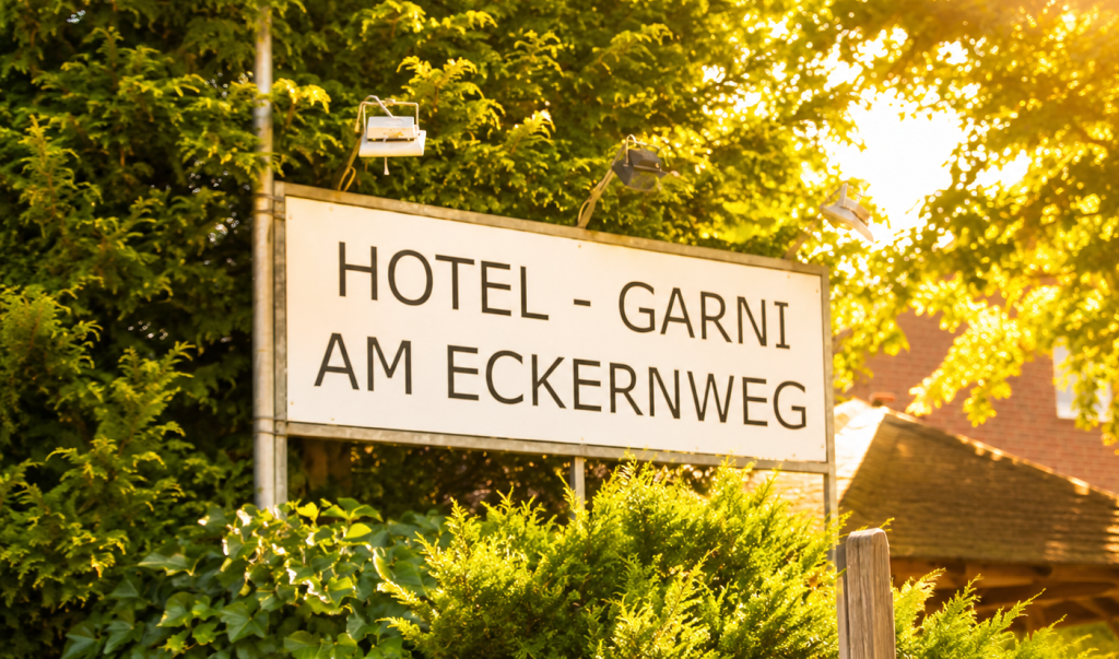 Hotel Garni am Eckernweg Schild Hotel Garni am Eckernweg Schild